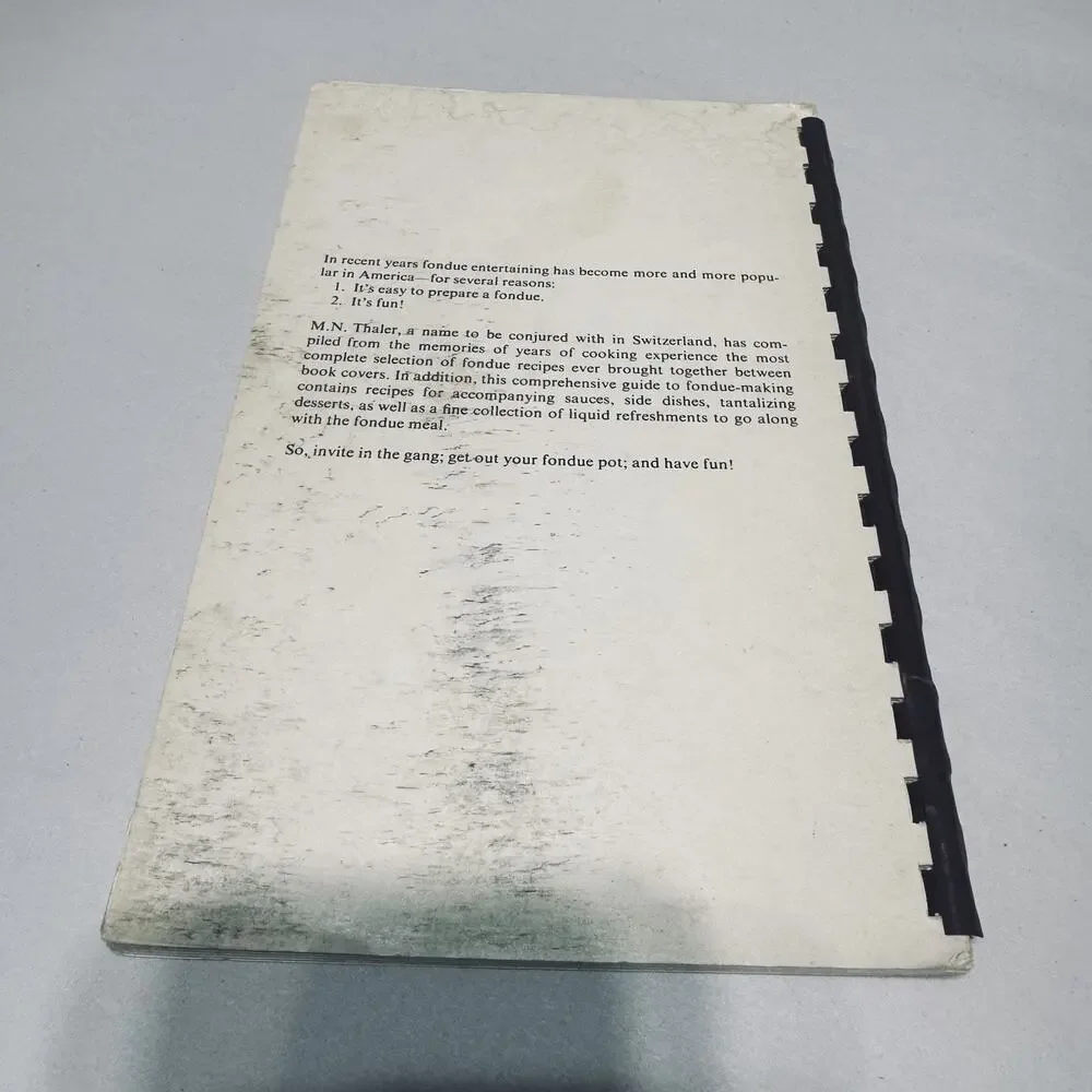 It's Fun To Fondue‎ Cookbook Vintage Spiral Bound Easy Cook Party 1968 MCM